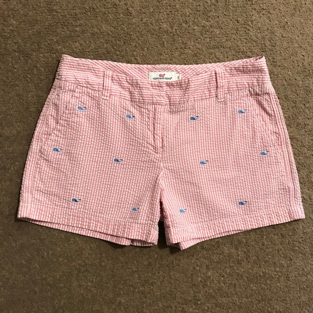Vineyard Vines Seersucker All Over Whale Shorts